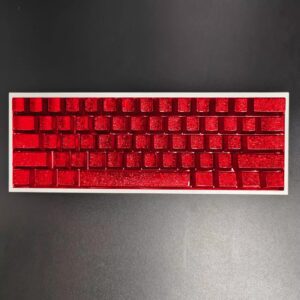 Cracked Ice Red 61 - Key Set for 60% Layouts