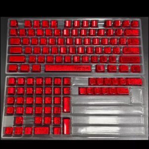 Cracked Ice Red Small Full Keycap Set