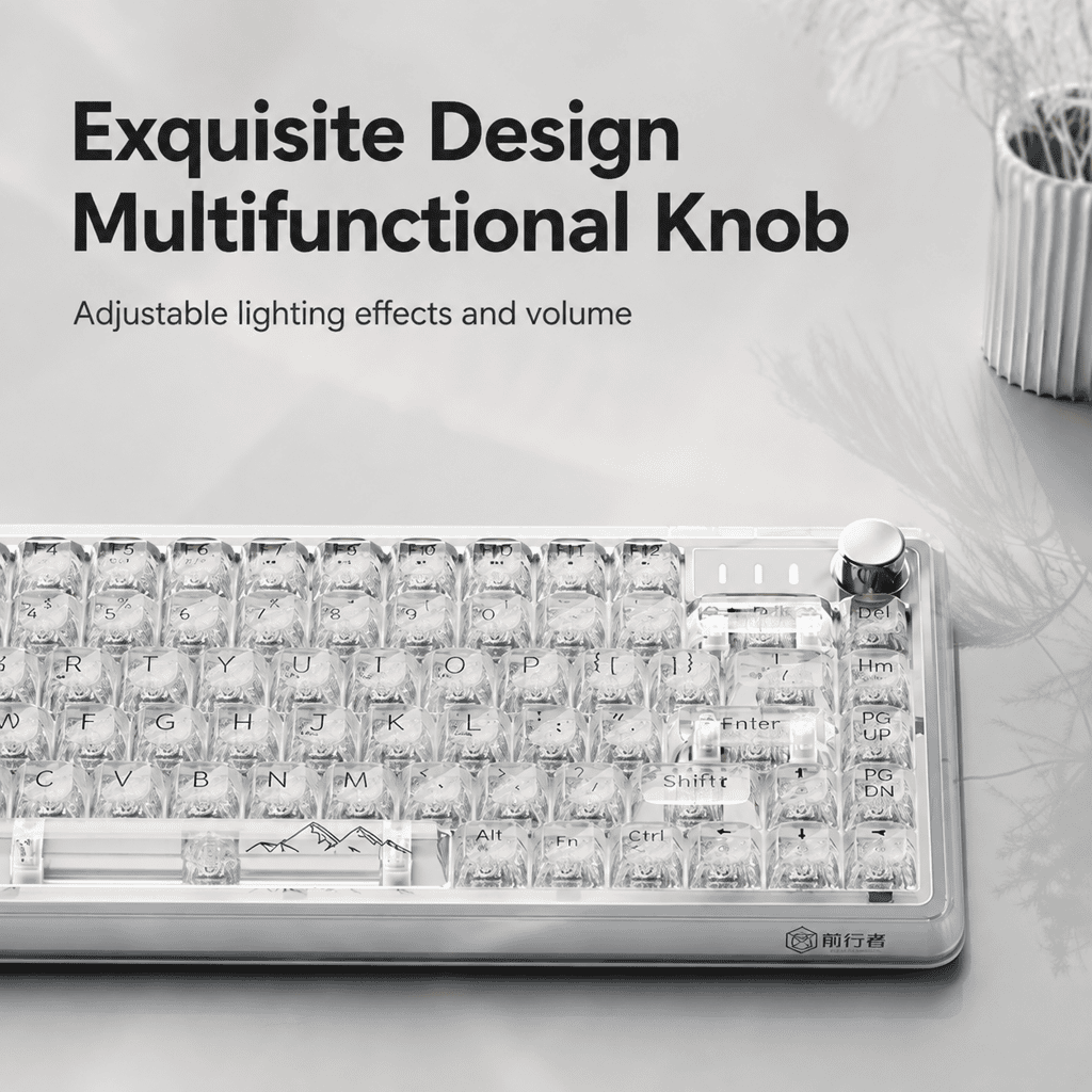 EWEADN V82 Transparent Mechanical Keyboard