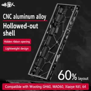 H60 Charcoal Black Anodized Open - Frame Aluminum Case with 2mm Bottom Foam