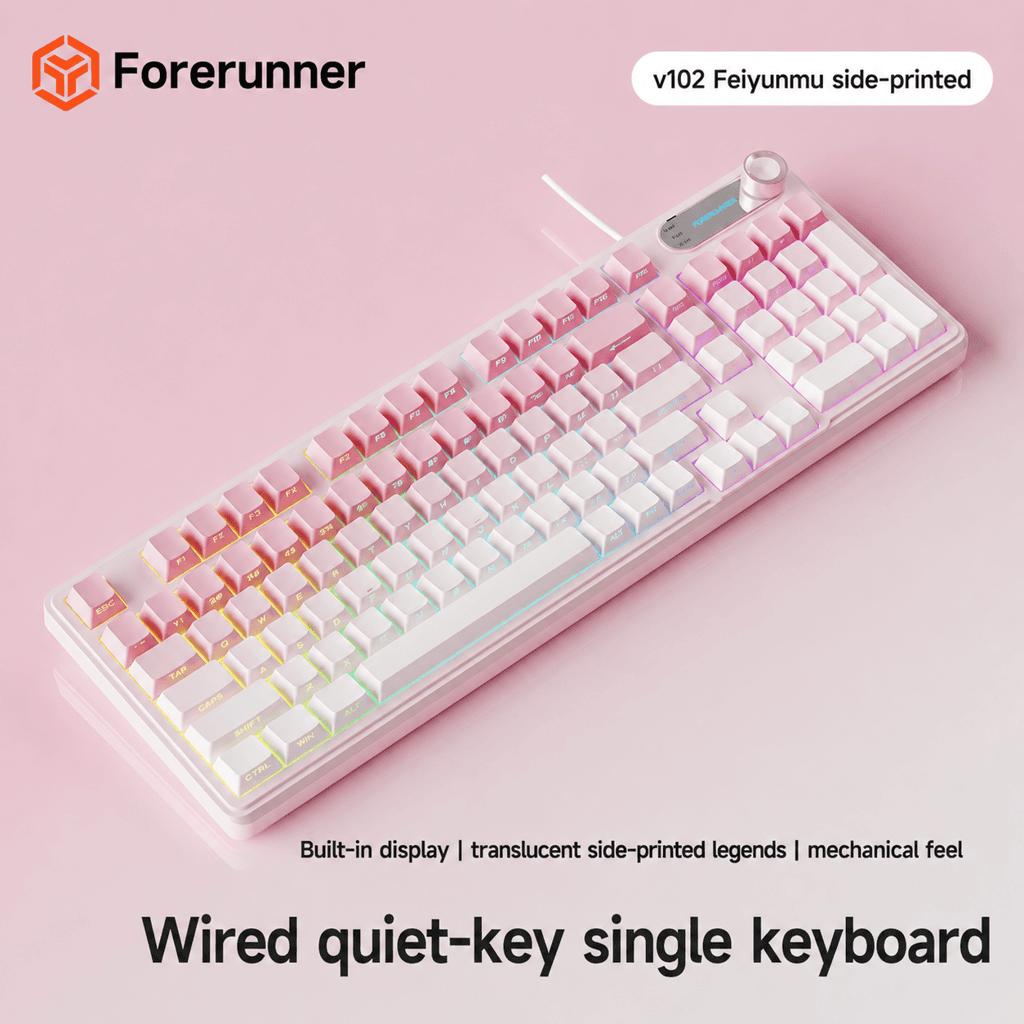 tmall-7-ai-translate-5 EWEADN V102 Pink Quiet Mechanical Keyboard