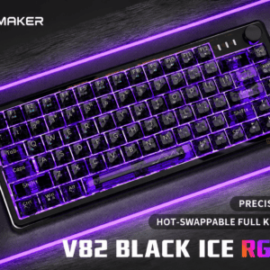 Crystal Black Tri - Mode RGB Hot - Swappable Multi - Function Knob