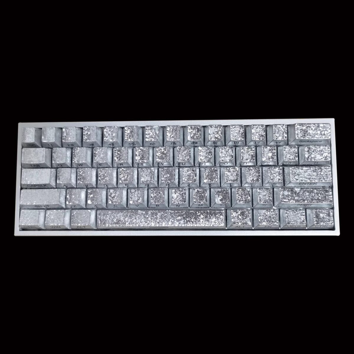 HEK Cracked Ice Metallic Paint Keycaps