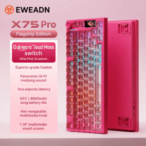 Berry Red Translucent Gradient Cloud Moss Switch 8000mAh Knob + Screen