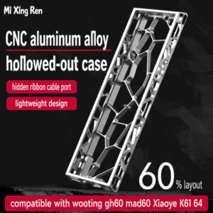 H60 Moonlight Silver Anodized Open - Frame Aluminum Case with 2mm Bottom Foam