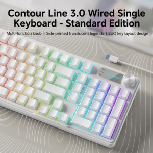White Contour - Wired - Side - Printed Shine - Through