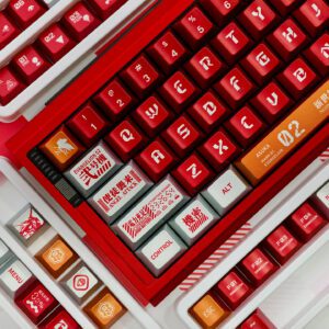 EVA-Themed Metallic PBT Keycaps