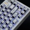 White Manga Shadow Fold PBT Keycaps