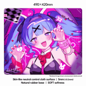 Rabbit Hole Desk Mat Natural Rubber Base 490 x 420 mm