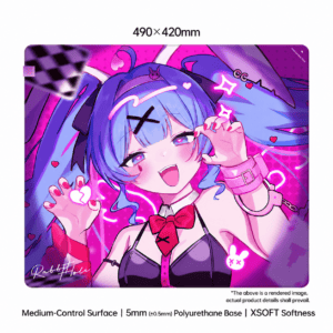 Rabbit Hole Desk Mat Polyurethane Base 490 x 420 mm