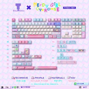 Streamer Girl nuclear - power height keycap set + PC add - on
