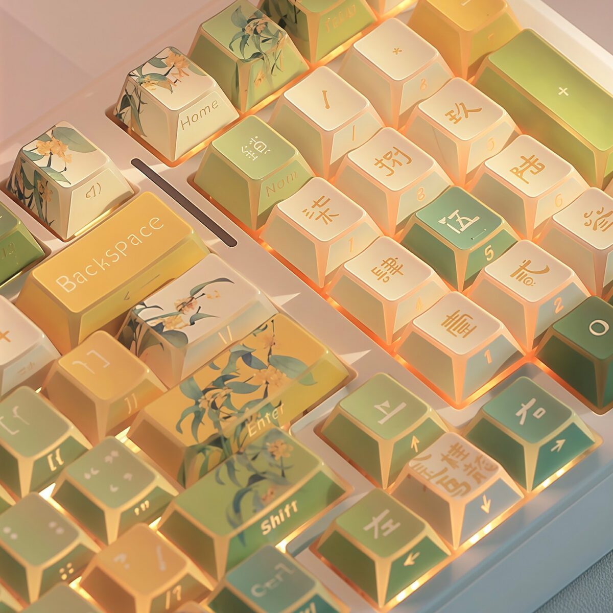 Golden Osmanthus Oolong Zheying Keycaps