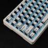 White Manga Shadow Fold PBT Keycaps