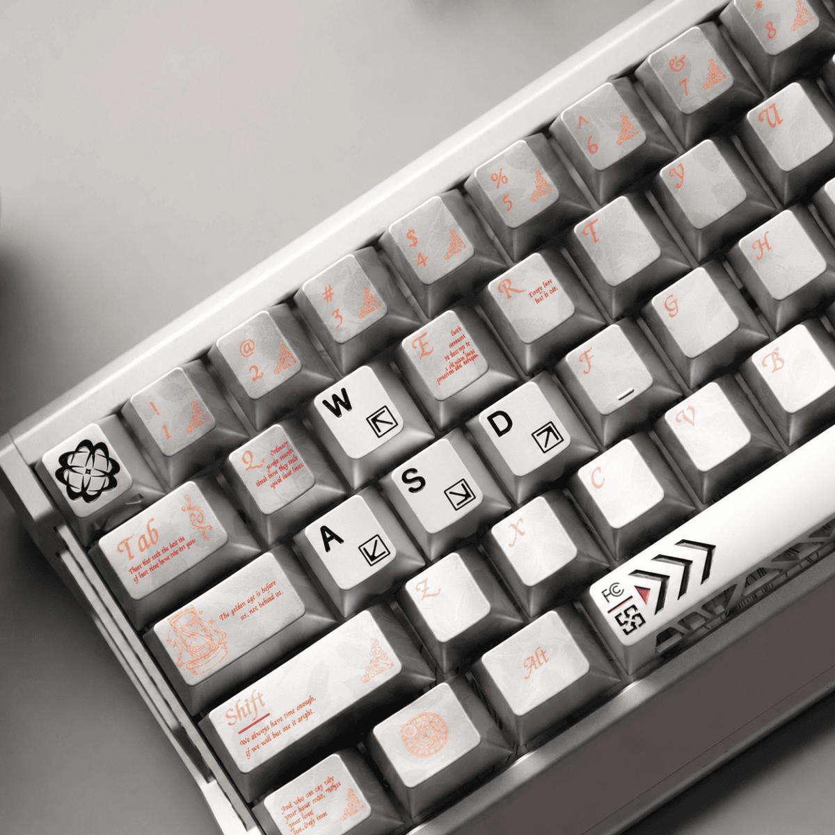 taobao-3-ai-custom HEK Time V2 Silver Feather PC Keycaps
