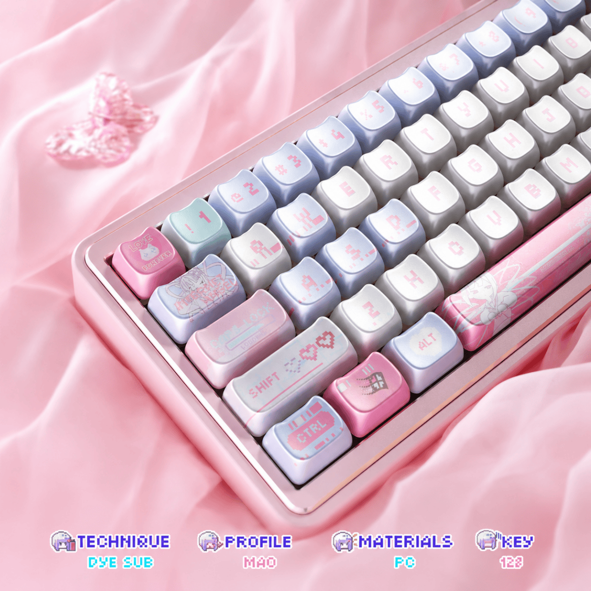Titan Nation Streamer Girl 2.0 PBT Cherry Keycaps