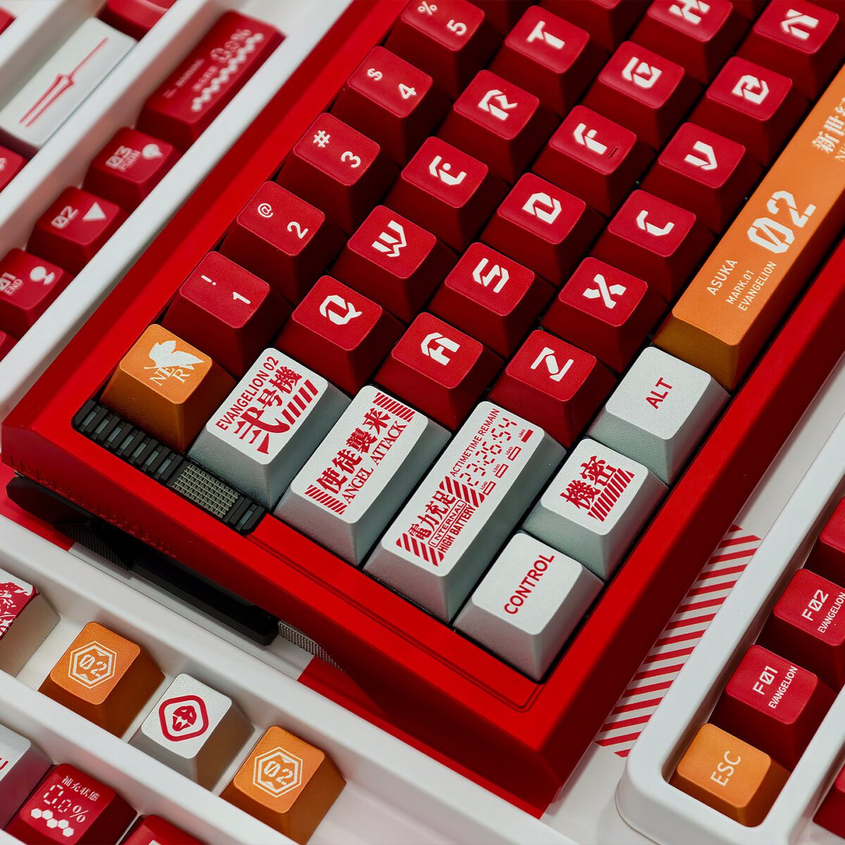 EVA-Themed Metallic PBT Keycaps