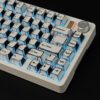 White Manga Shadow Fold PBT Keycaps