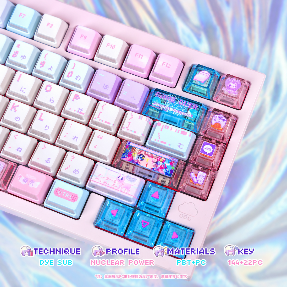 Titan Nation Streamer Girl 2.0 PBT Cherry Keycaps