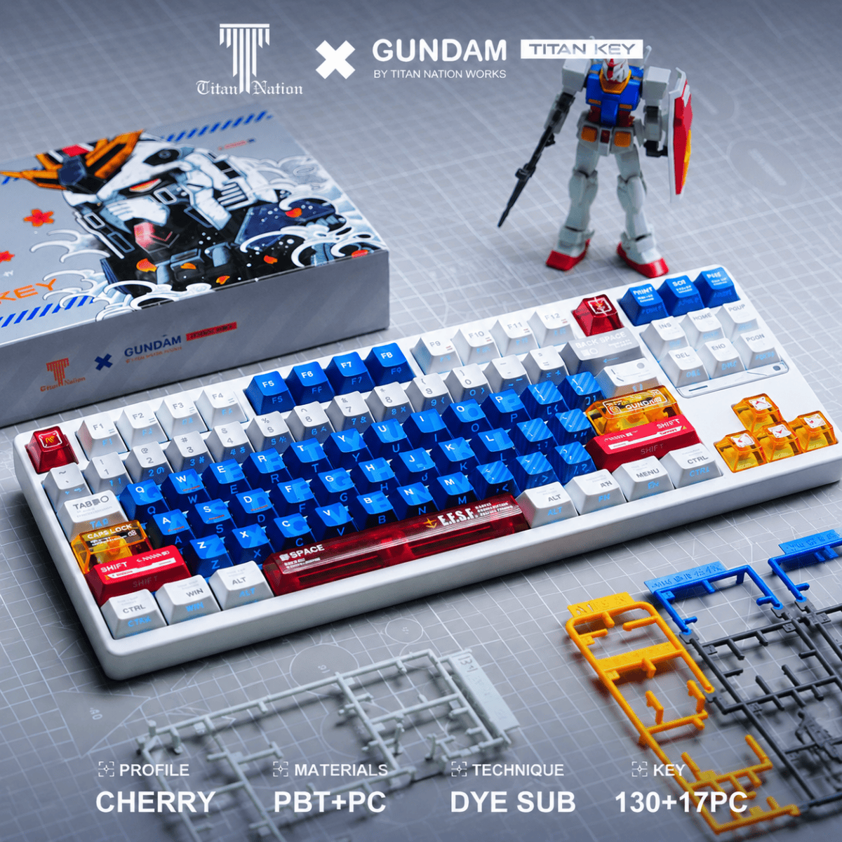 Titan Nation Gundam V2 Keycaps