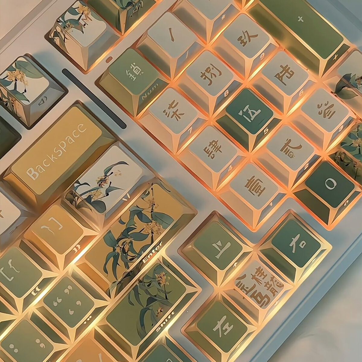 Golden Osmanthus Oolong Zheying Keycaps