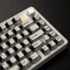 White Manga Shadow Fold PBT Keycaps