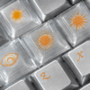 taobao-5-ai-custom HEK Time V2 Silver Feather PC Keycaps