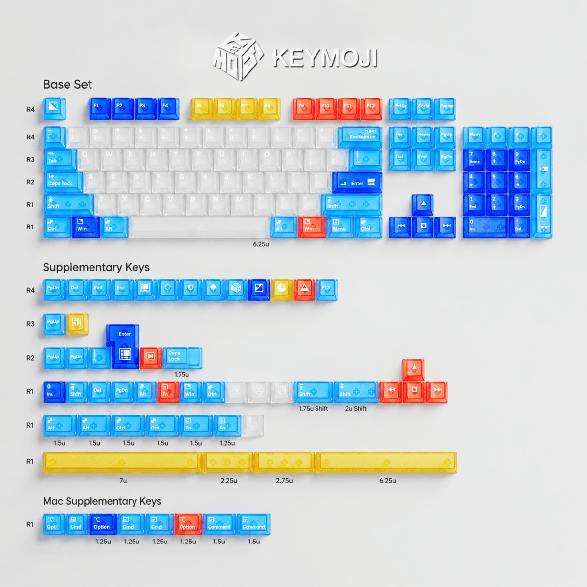 taobao-5-ai-custom-11 HEK Mondrian PBT Shine-Through Keycap Set