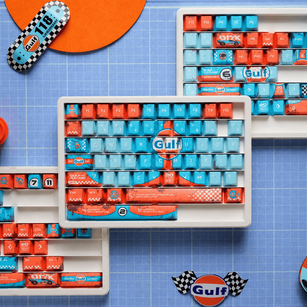 HEK Porsche 917K Gulf Racing PBT Keycaps