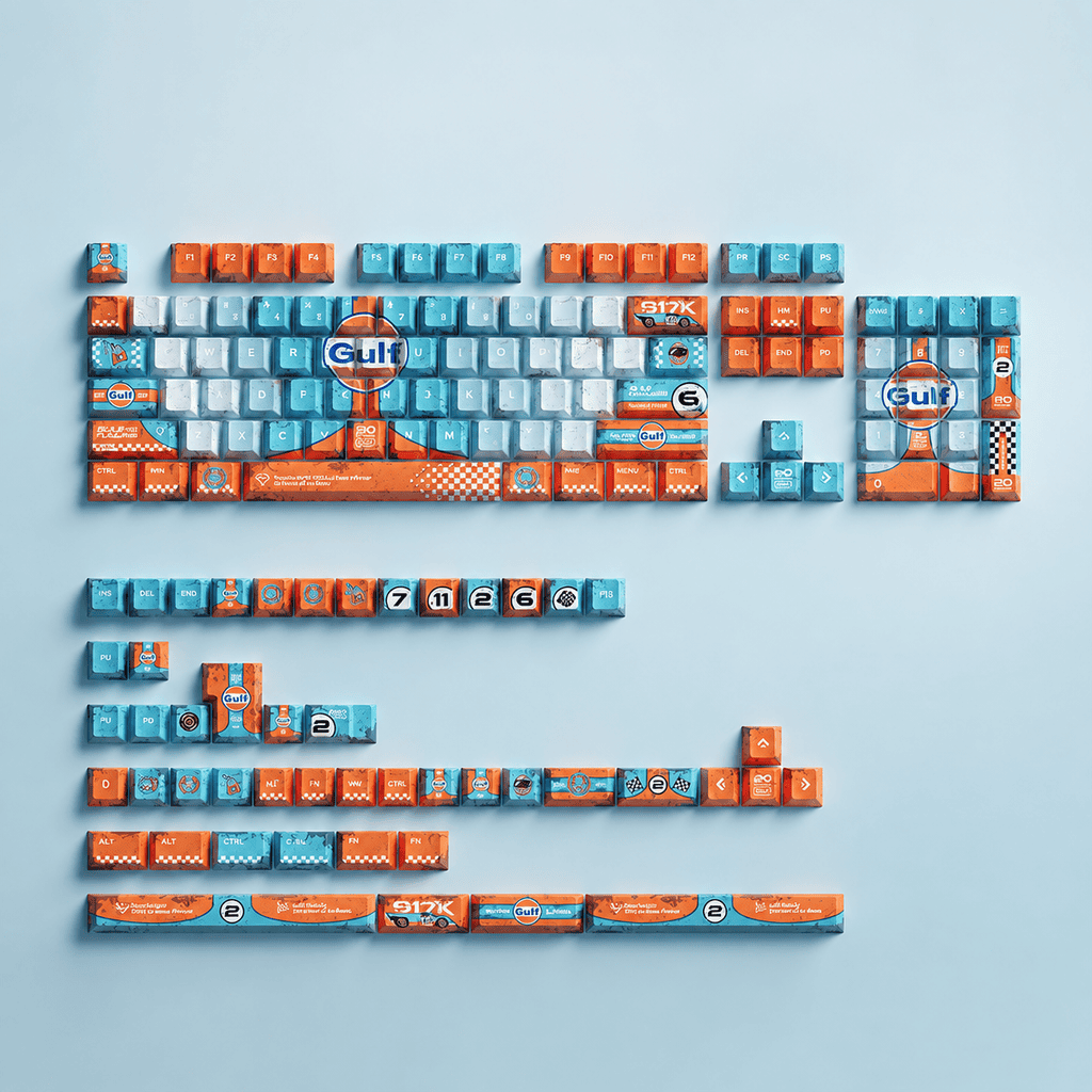 HEK Porsche 917K Gulf Racing PBT Keycaps