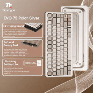 Anodized Warm Silver - Silent Switch Light Brown Switch + PP