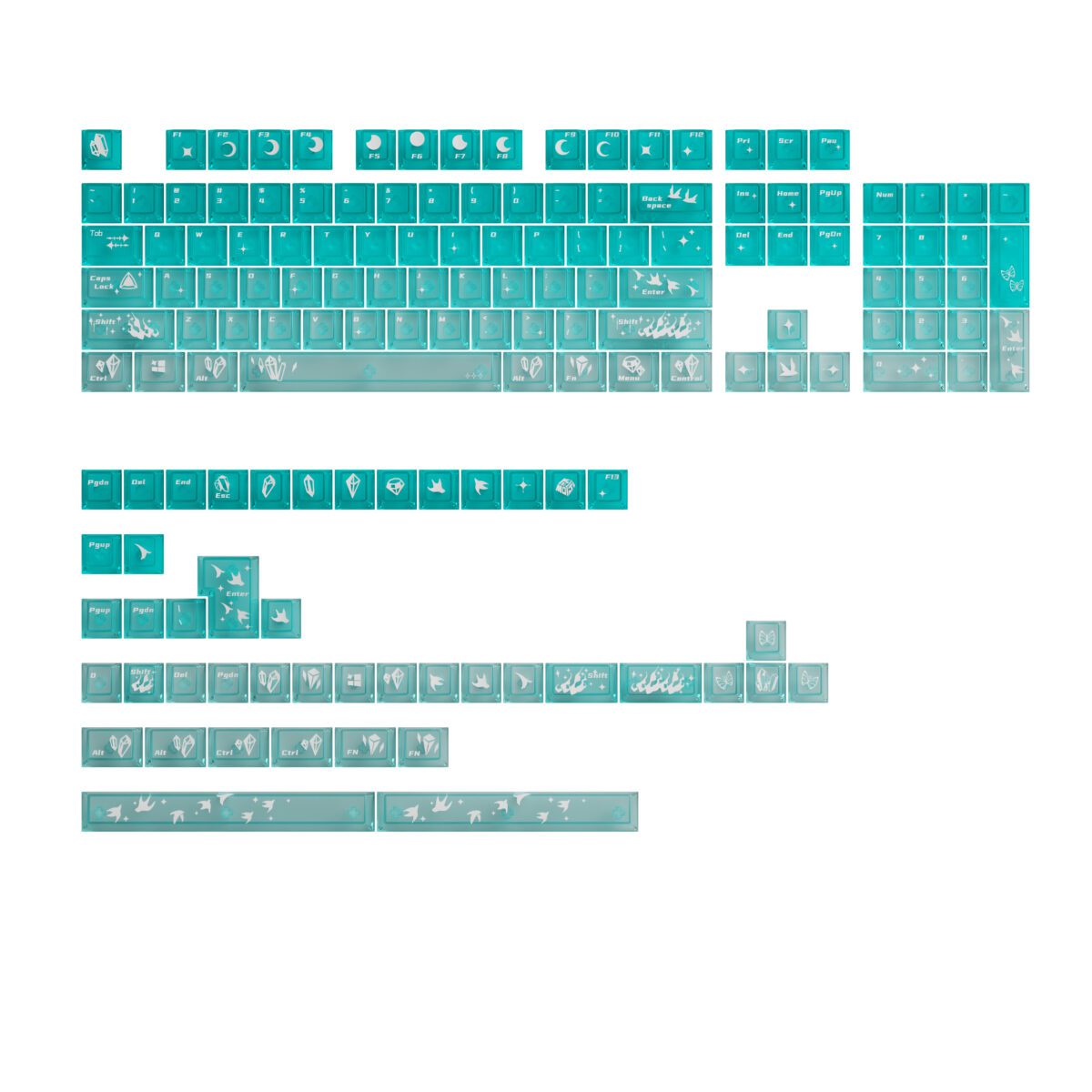 taobao-6-ai-skip-5 HEK Phosphophyllite Gemstone Theme Keycap Set