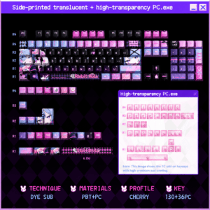 Rabbit Hole Original Side - Lit Keycap Set 130 Keys + 36 - Key PC Add - On