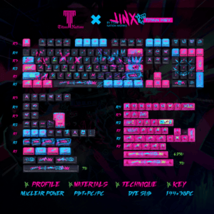 Jinx Keycaps - Tall Shine - Through Profile L - Style + PC Add - On
