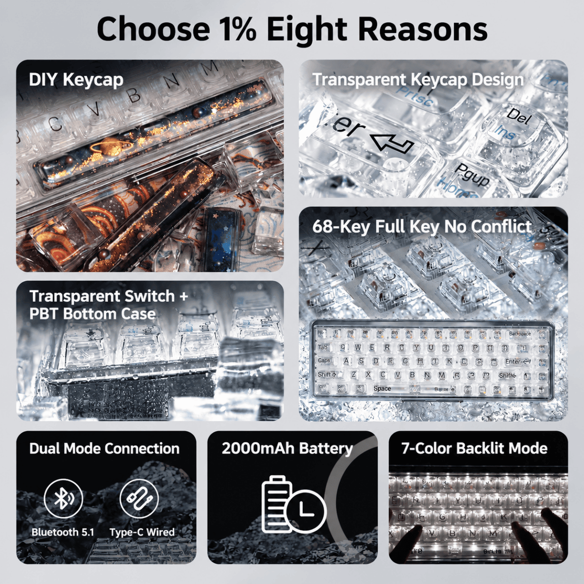 tmall-2-ai-custom Lofree 1% Transparent Wireless Mechanical Keyboard