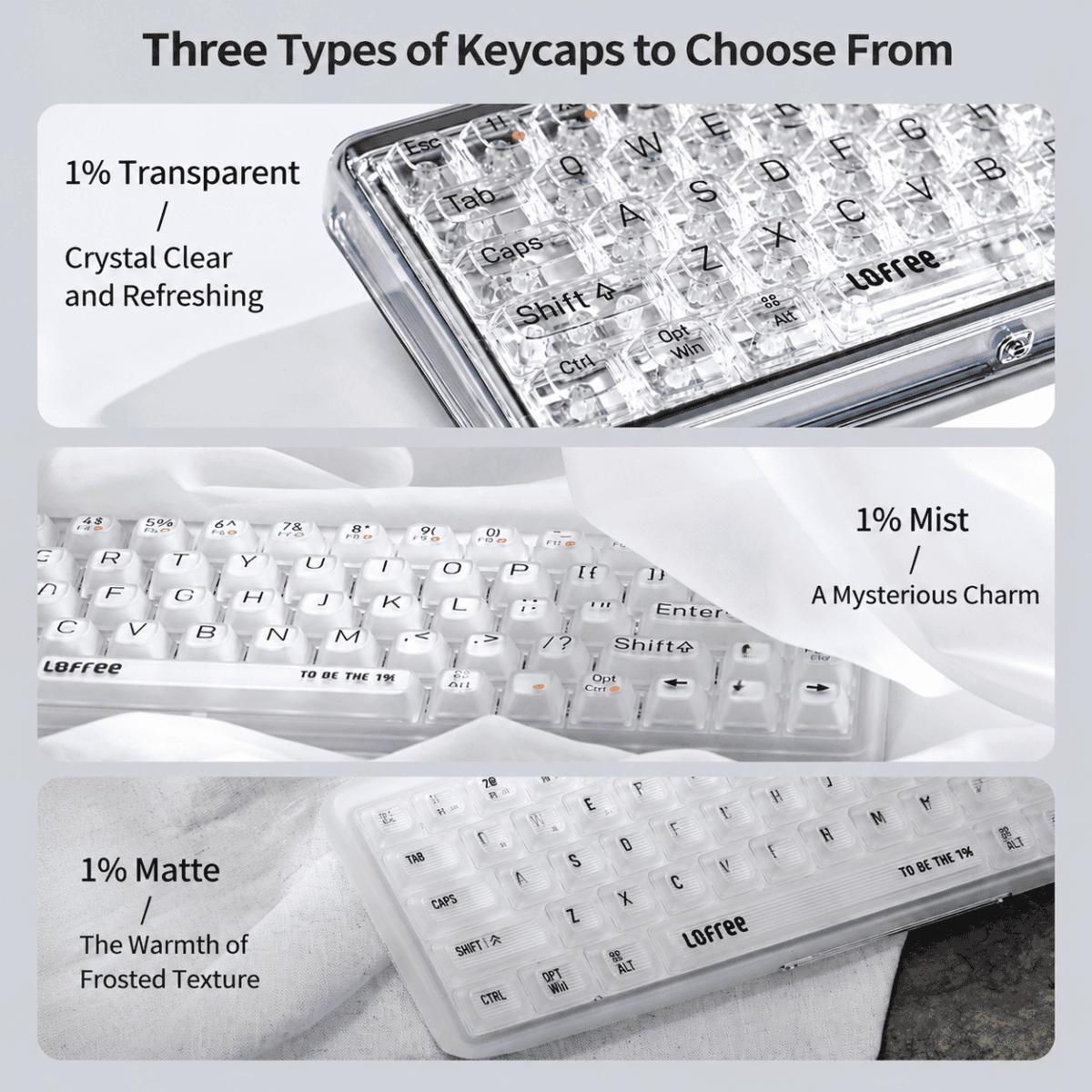 tmall-3-ai-custom Lofree 1% Transparent Wireless Mechanical Keyboard