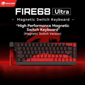 Fire 68 Ultra Contour Black Side - Printed CNC Aluminum Magnetic Jade Switch Custom Edition