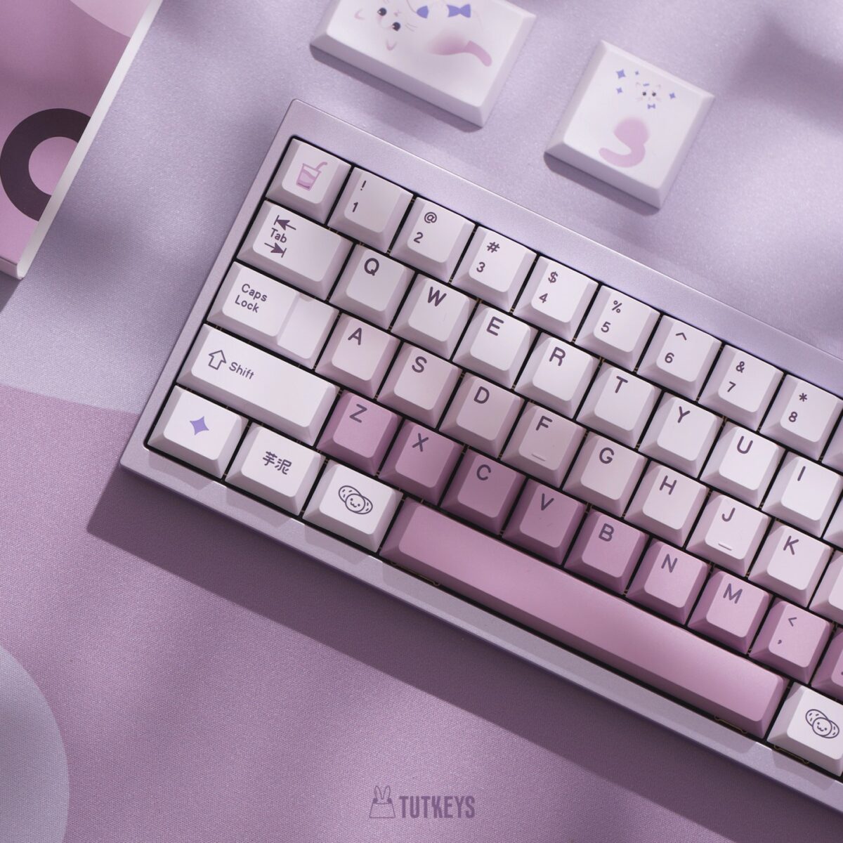 Taro Boba Ragdoll Cat PBT Keycap Set