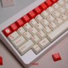 taobao-3-ai-skip Lactic Milk White and Red PBT Keycaps