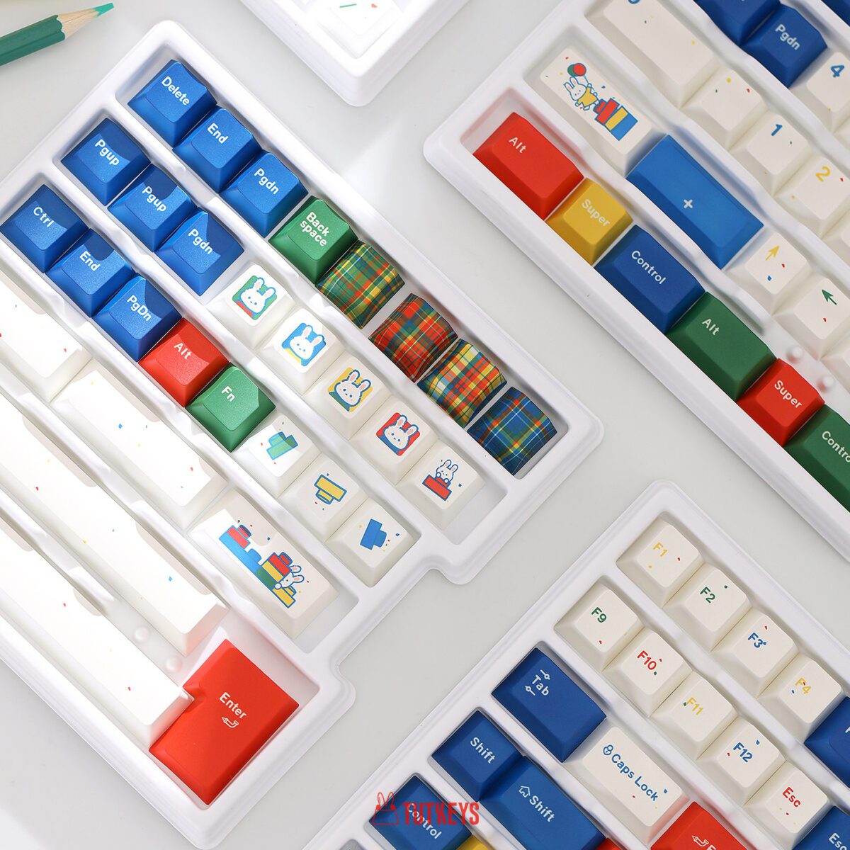 taobao-4-ai-skip-3 Colorfun Bunny Cream PBT Keycap Set