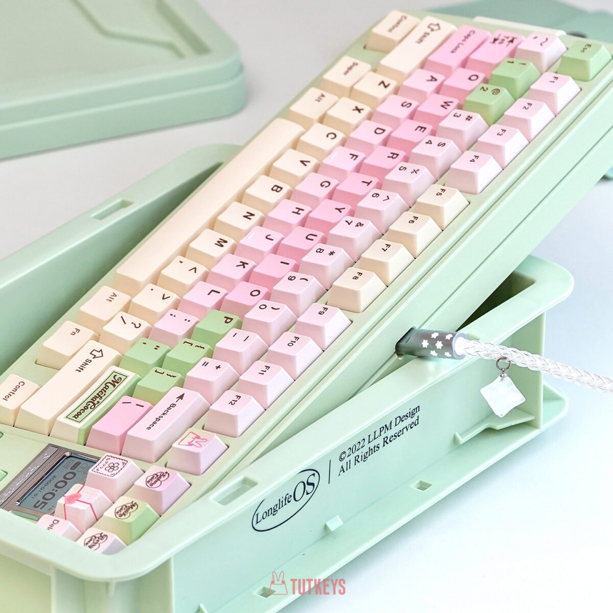 taobao-4-ai-skip-5 Sakura White Chocolate Pink PBT Keycap Set