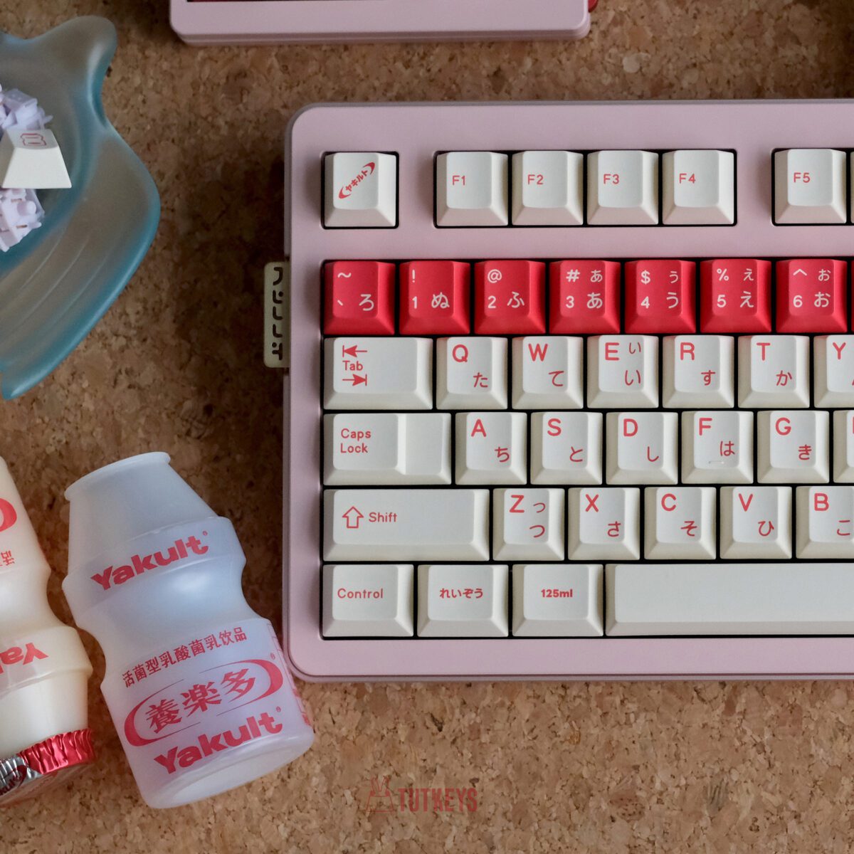 taobao-5-ai-skip-2 Lactic Milk White and Red PBT Keycaps