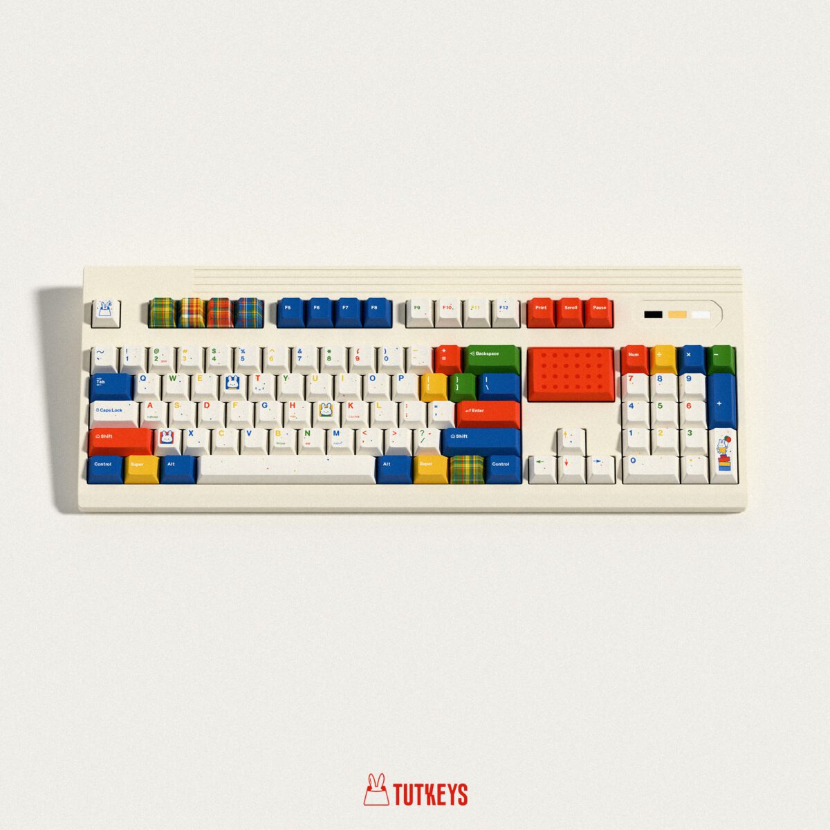 taobao-5-ai-skip-5 Colorfun Bunny Cream PBT Keycap Set