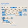Blue Transparent Bird-Themed PBT Keycap Set