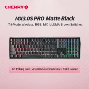 MX 3.0S Pro Wireless Tri - Mode RGB Black MX Illumina Brown Switch