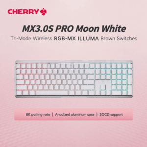 MX 3.0S Pro Wireless Tri - Mode RGB Moon White MX Illumina Brown Switch
