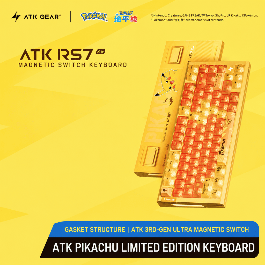 ATK RS7 Air Pikachu Edition Hall Effect Keyboard
