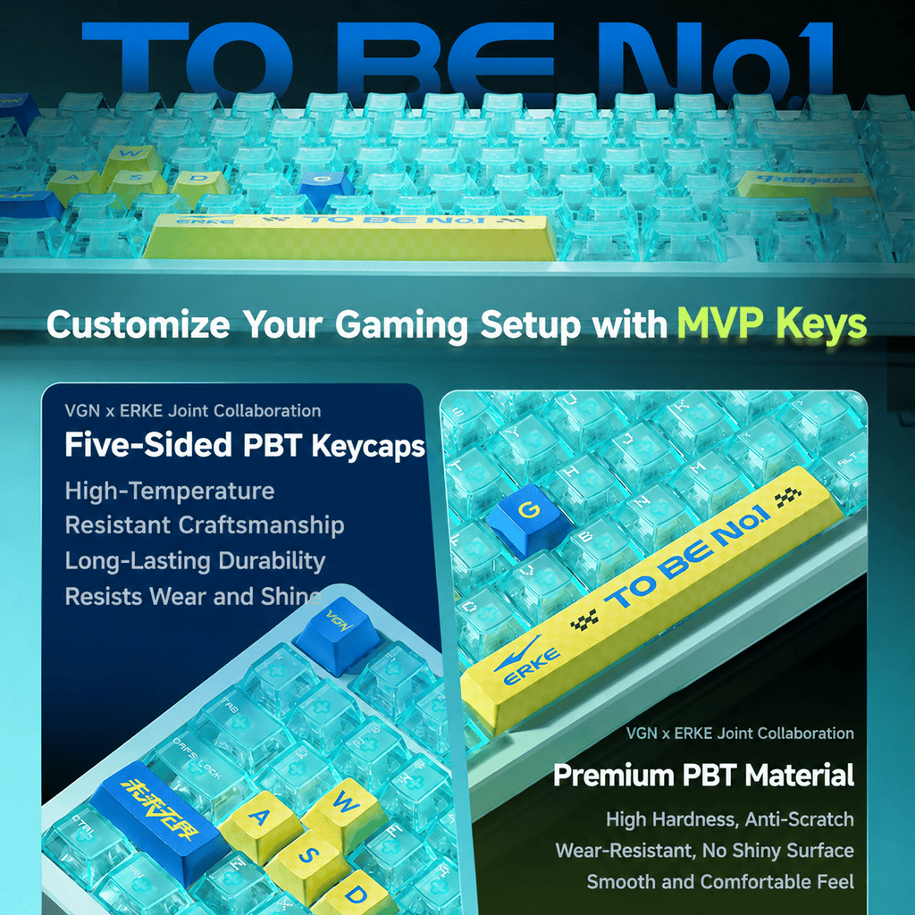 VGN x ERKE PBT Keycaps and Arm Sleeves
