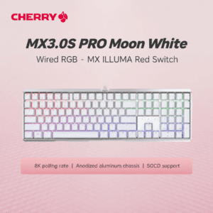 MX 3.0S Pro Wired RGB Moon White MX Illumina Red Switch