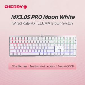MX 3.0S Pro Wired RGB Moon White MX Illumina Brown Switch
