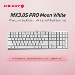 MX 3.0S Pro Wired No Backlighting Moon White MX Illumina Red Switch